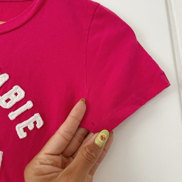 Abercrombie & Fitch Pink Fitted Short Sleeve T-Shirt Y2K Hot Pink Size S/M* - Picture 4 of 7